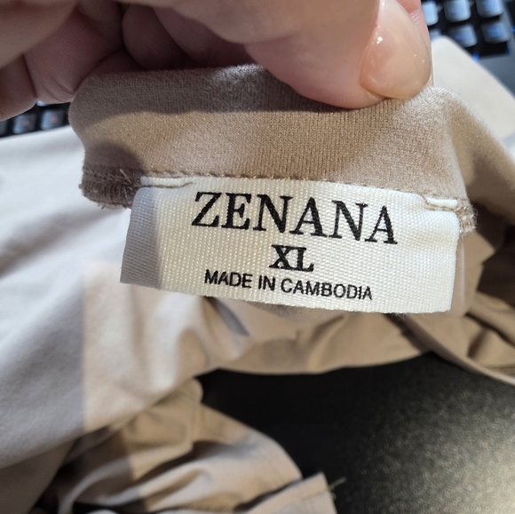 Zenana SET EUC XL Classic Cream Women's Set PTP 27 Waist 18 Inseam 27 - Picture 3 of 4